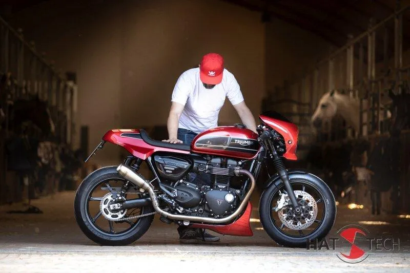 Auspuffschalldämpfer OYK75 hoch für Triumph Speed ​​Twin / Thruxton