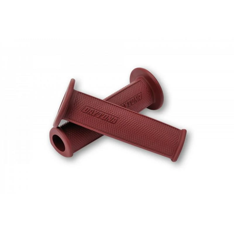 D-DELTA DAYTONA Paar dunkelrote Griffe - 22mm - offenes Ende