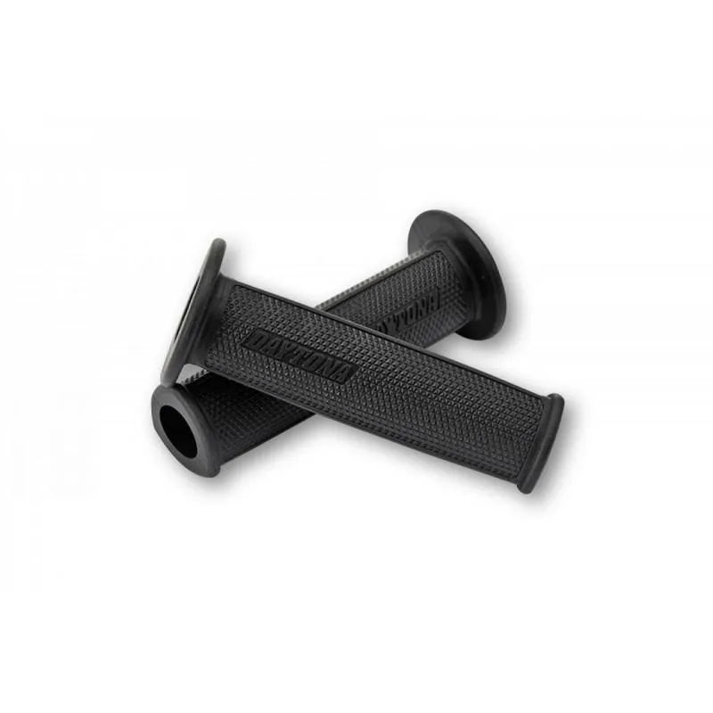D-DELTA DAYTONA Paar schwarze Griffe - 22mm - offenes Ende