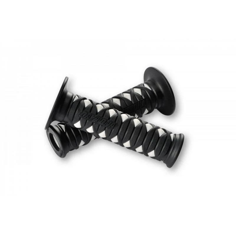 GGD-KATANA DAYTONA Paar weiße Griffe - 22mm - offenes Ende