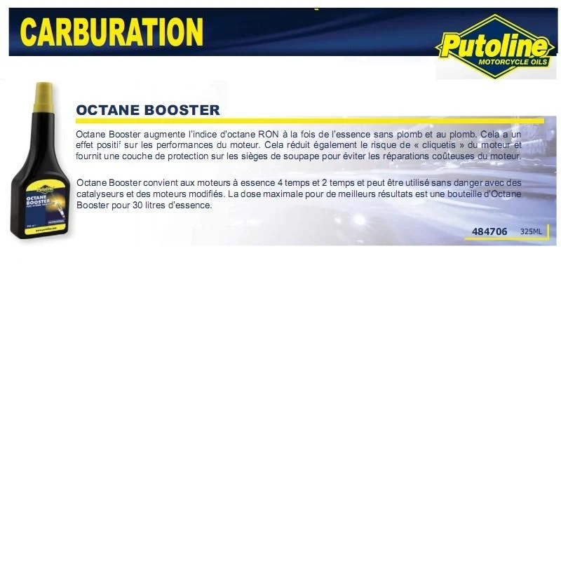 Additiv Benzin-Oktan-Booster (Kraftstoffsystem) 325ML PUTOLINE