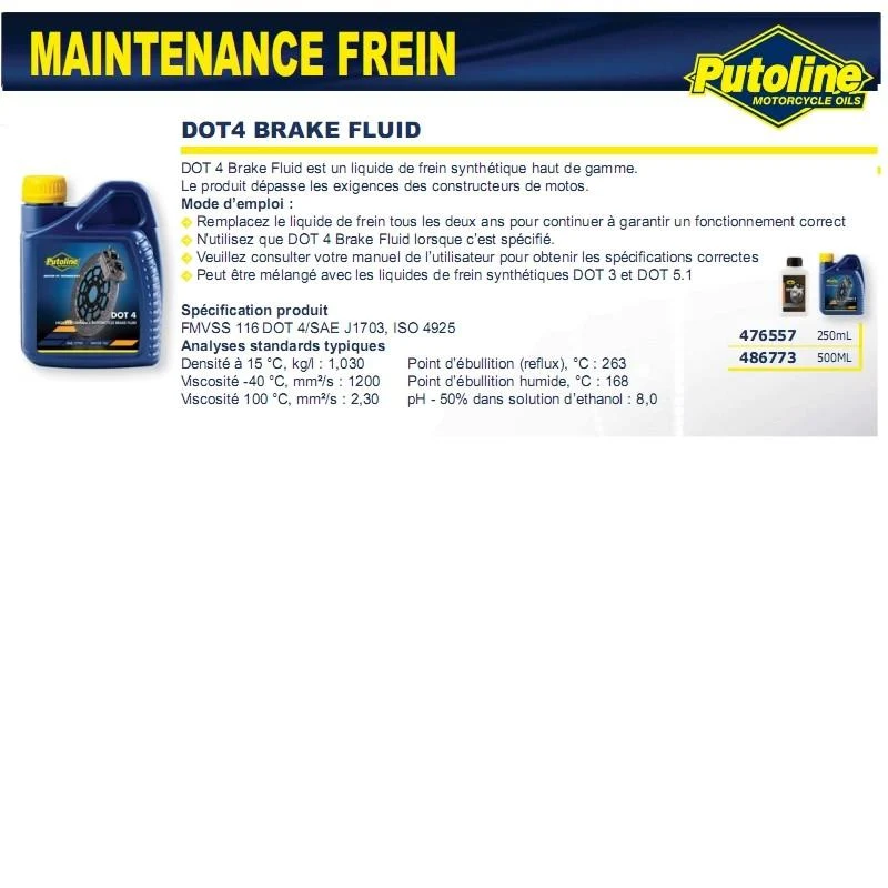 DOT4 Universalbremsflüssigkeit PUTOLINE