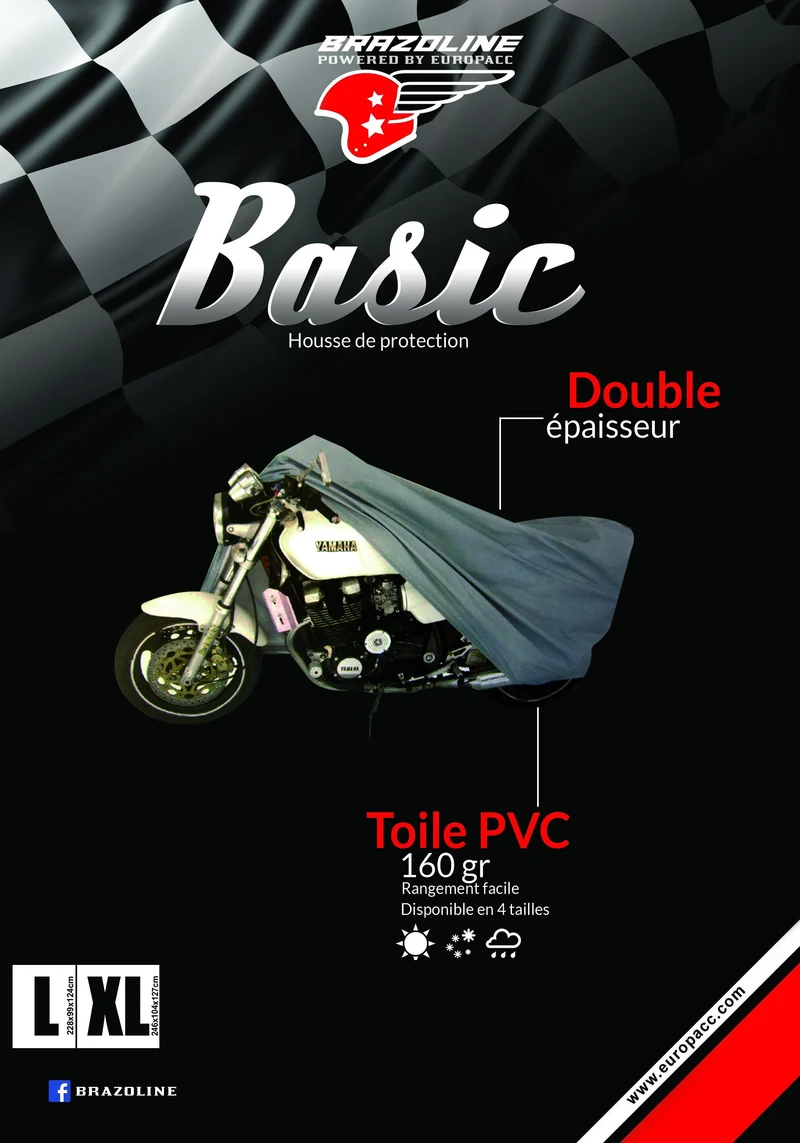 GRUNDLEGENDE Motorradabdeckung - GRÖSSE L oder XL
