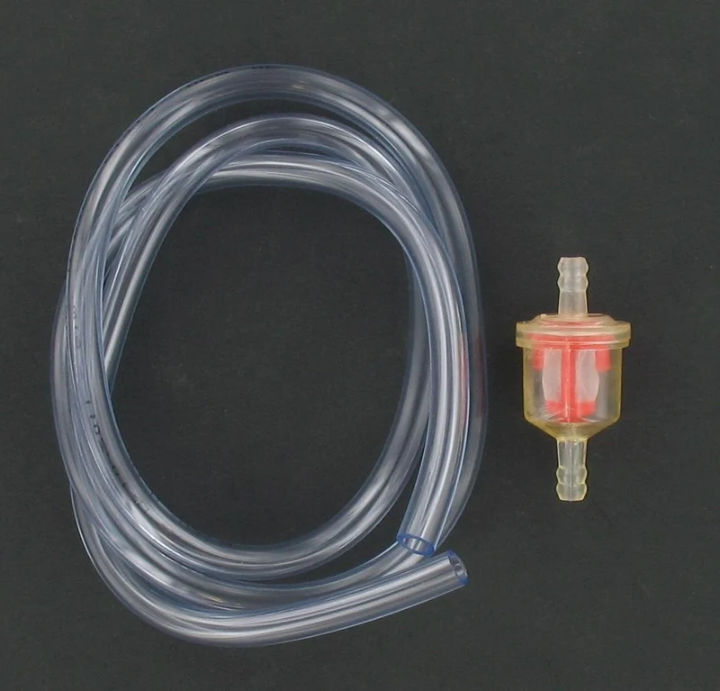 6 mm x 1 m transparenter Kraftstoffschlauchsatz + konischer D6-Kraftstofffilter