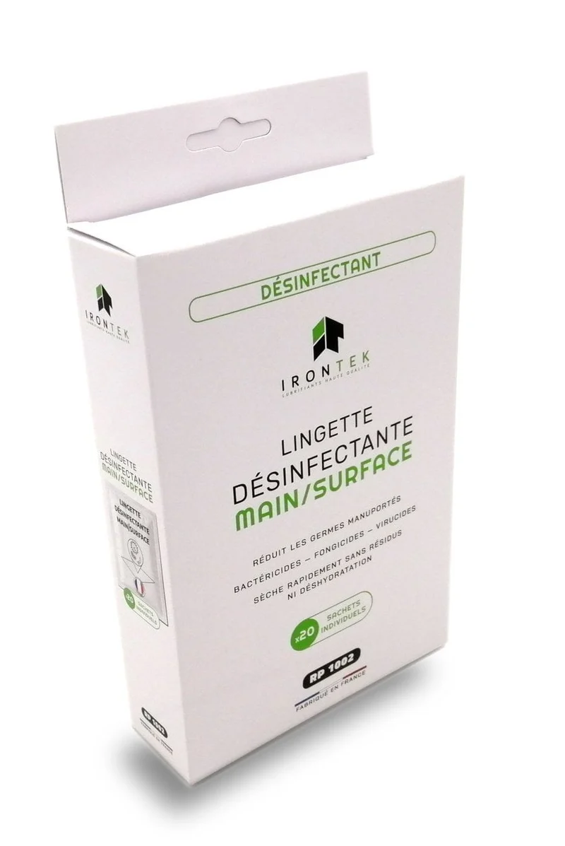 BOX 20 HYDROALCOOLIC WIPES (Hergestellt in Frankreich)