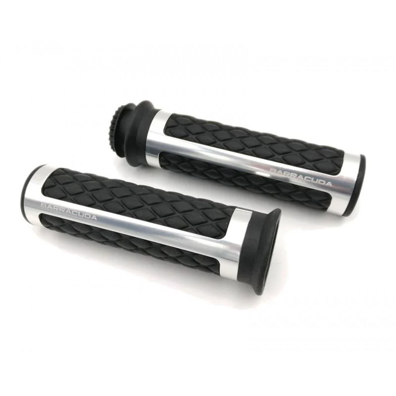 KLASSISCHE GRIFFE Schwarz / Silber (Paar) BARRACUDA