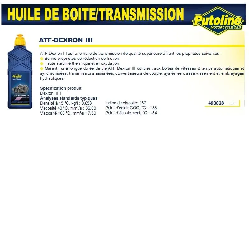 ATF Dexron III Öl 1L PUTOLINE