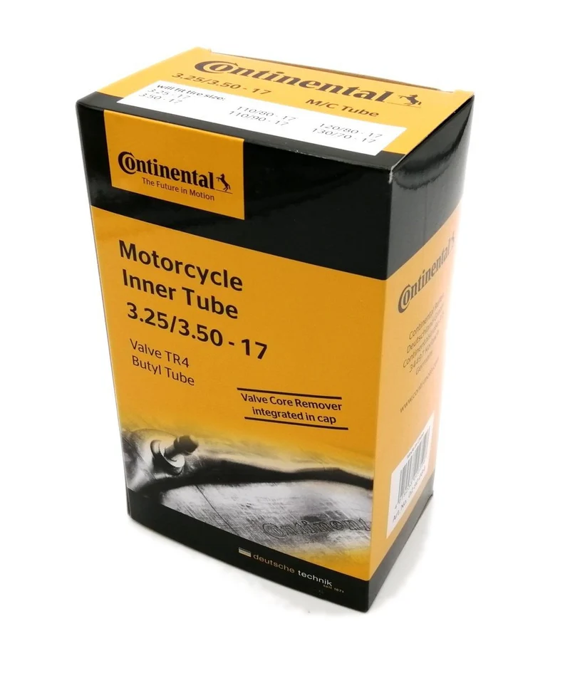 CHAMBER AIR MOTO 17 3.25-3.50X17 - 120X80X17 CONTINENTAL (TR4 RECHTES VENTIL)