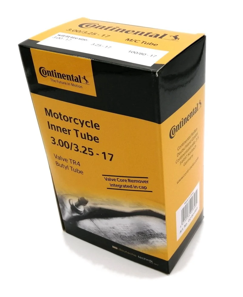 CHAMBER AIR MOTO 17 3.00-3.25X17 - 100 / 110X80X17 CONTINENTAL (TR4 RECHTES VENTIL)