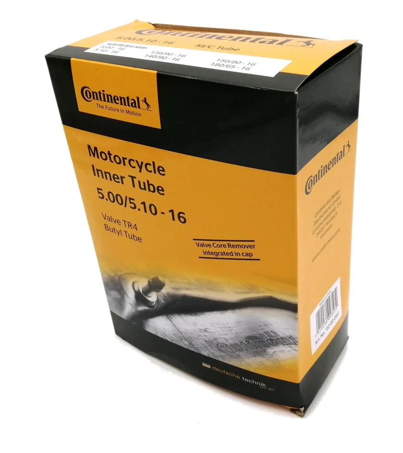 CHAMBER AIR MOTO 16 5.00-5.10X16 - 130 BIS 140 / 80X16 CONTINENTAL (TR4 RECHTES VENTIL)