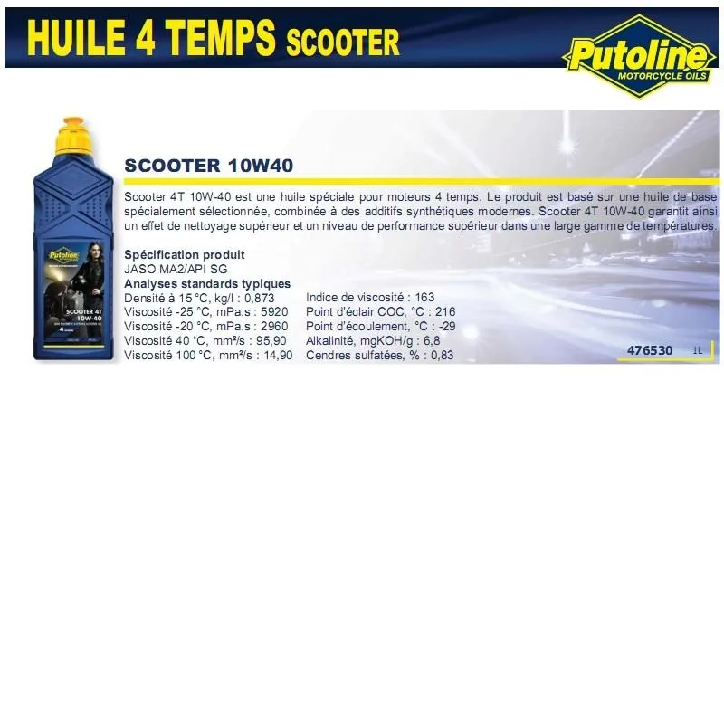 4-Takt-Roller 4T 10W40 synthetisches Öl 1L PUTOLINE