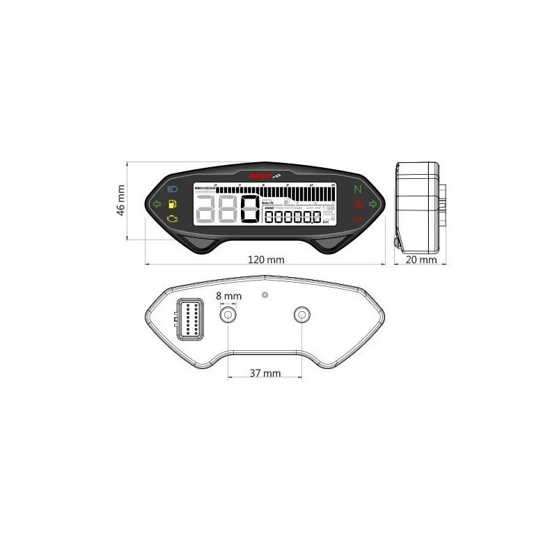 KOSO DB-01RN Tachometer / Drehzahlmesser