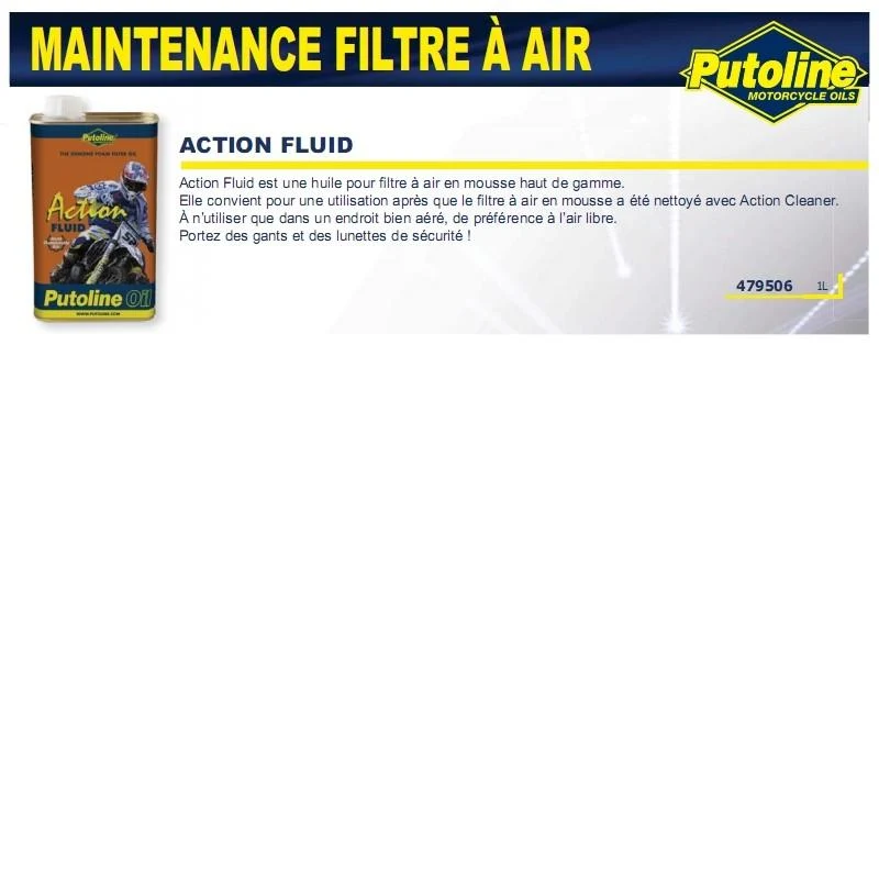 PUTOLINE Fluid Action Luftfilteröl 1L