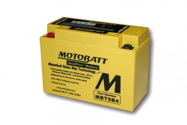 Batterie 12V 9AH MOTOBATT MBT9B4 (4 Pole)