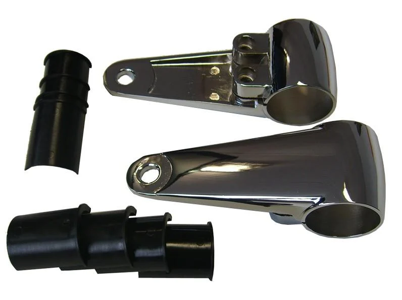 Paar CAFÉ RACER Scheinwerferhalterungen - CHROM 36 bis 41 mm