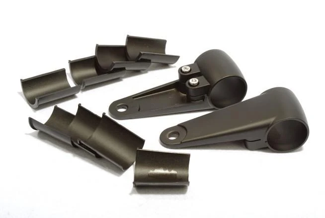 Paar CAFÉ RACER Scheinwerferhalterungen - MATT BLACK 36 bis 41 mm