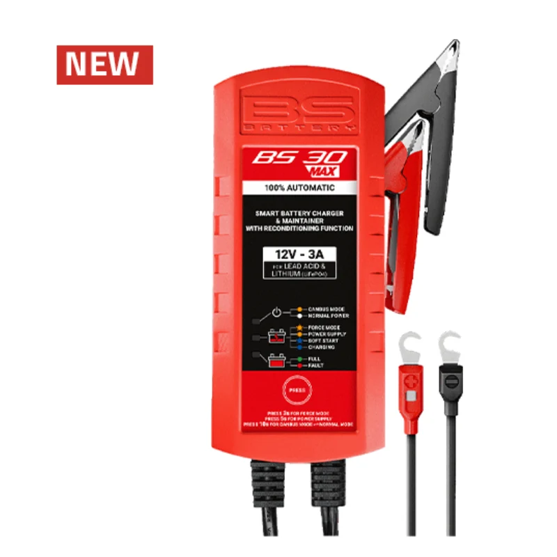 BS-BATTERY BS30 MAX Ladegerät für Blei- & Lithiumbatterien