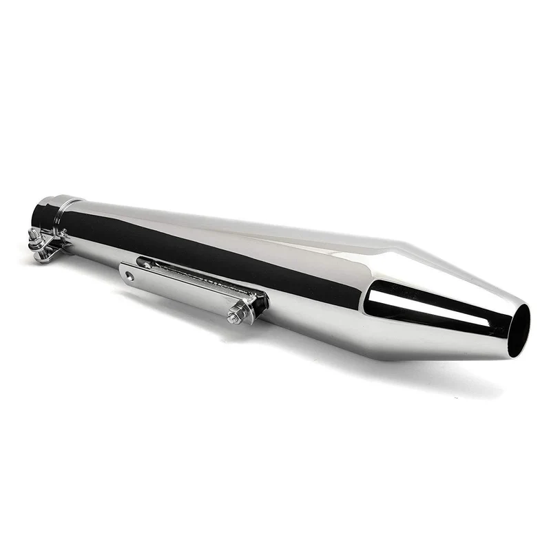 Langer Chrom-Megaphon-Auspuff