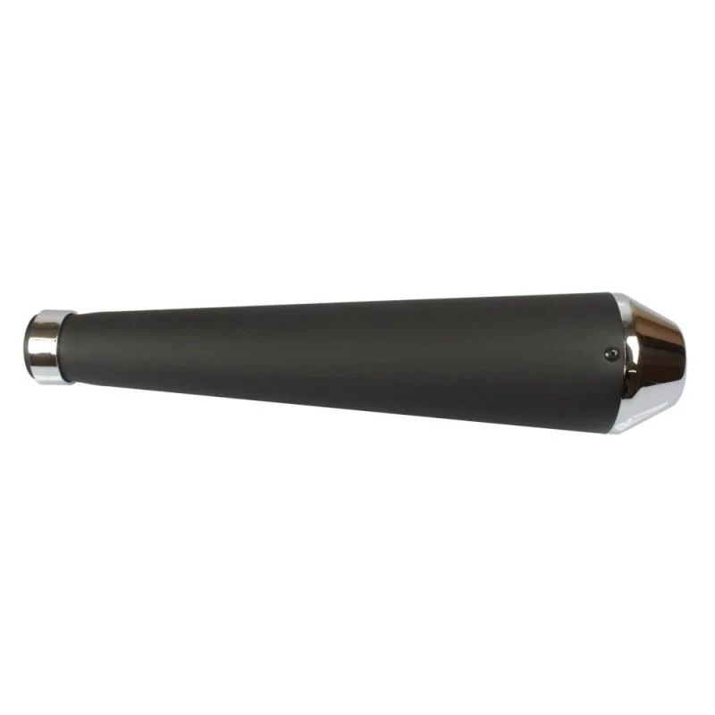 Schwarze Megaphon-Auspuff-Chromspitze