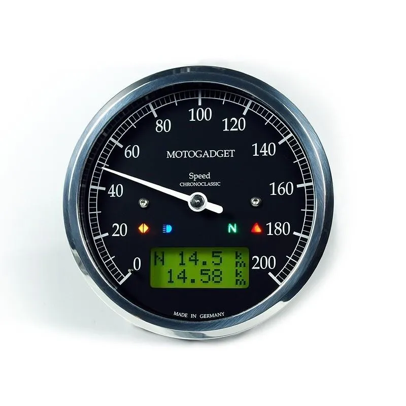 CHRONOCLASSIC Zähler Grün / Schwarz Bildschirm-Edelstahl