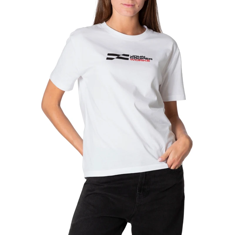 MINI JCW Logo T-Shirt Damen, weiß