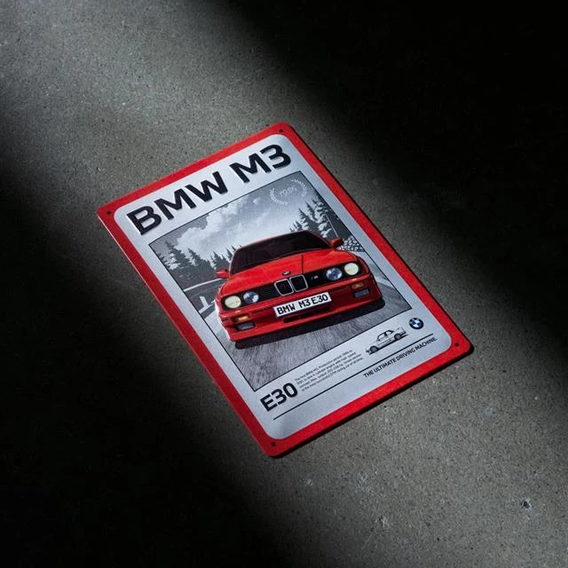BMW M3 Blechschild E30