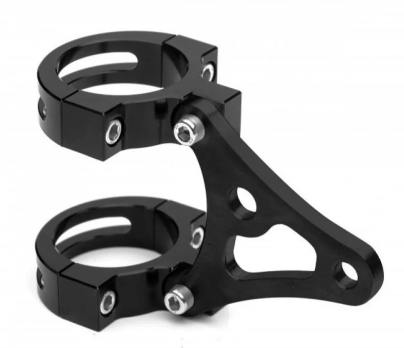 Scheinwerferhalterungen CNC Alu schwarz oder chrom eloxiert für Durchmesser 41 mm