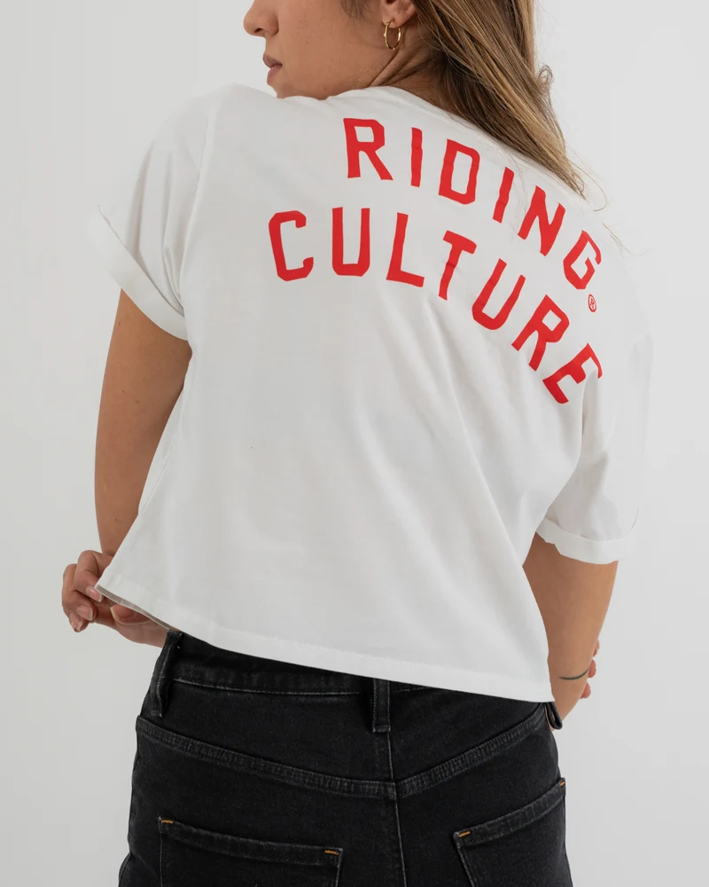 Logo Crop Top White Women