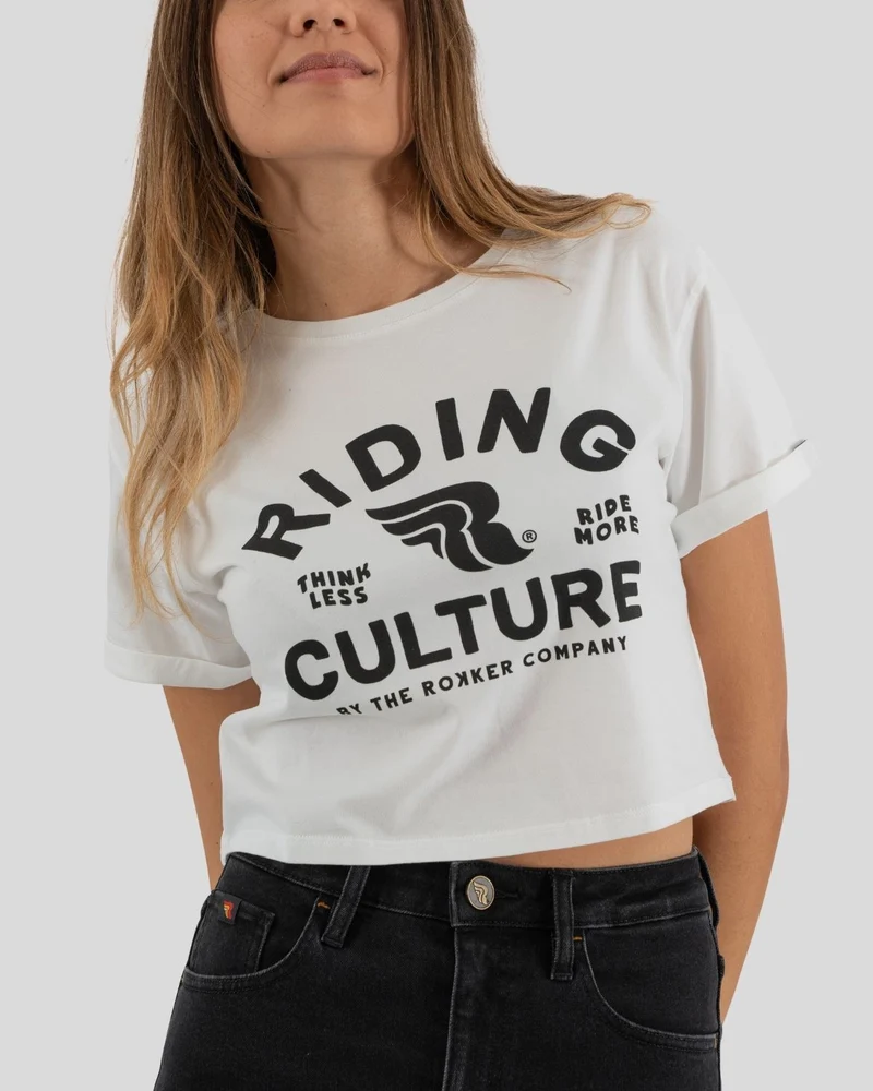 Ride More Crop Top White