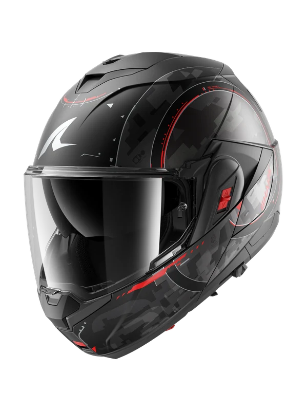 SHARK OXO GANG CASCO DE MOTO NEGRO MATE ANTRACITA PLATA