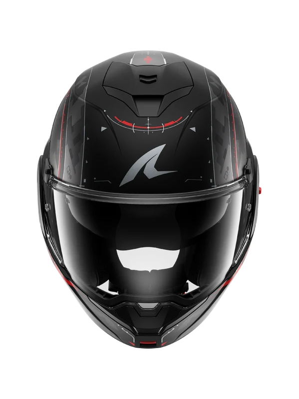 SHARK OXO GANG CASCO DE MOTO NEGRO MATE ANTRACITA PLATA