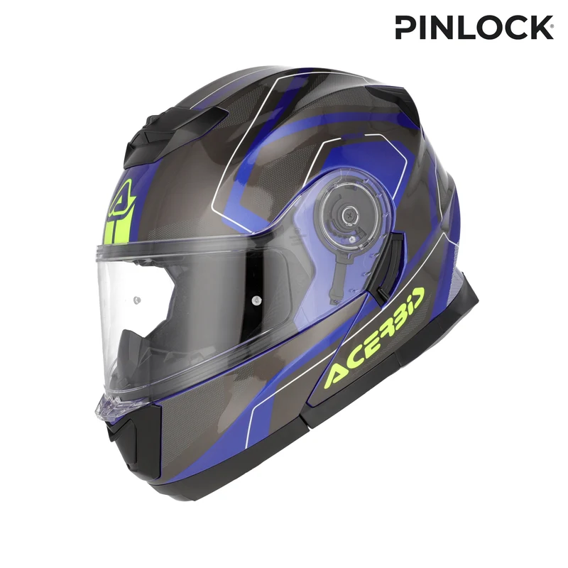 ACERBIS SEREL 22-06 114 CASCO MODULAR DE MOTO AZUL AMARILLO