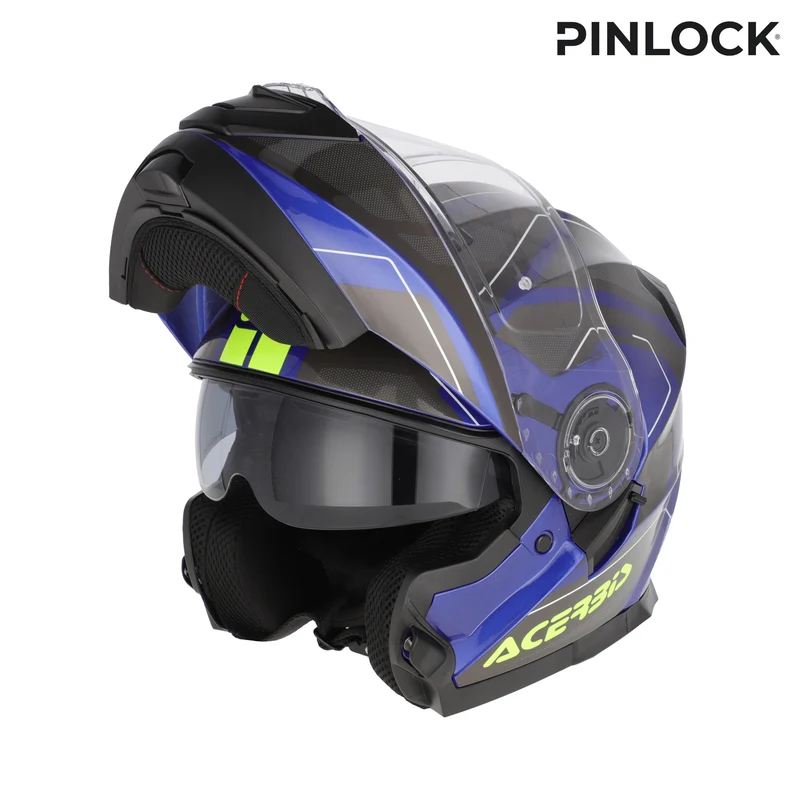 ACERBIS SEREL 22-06 114 CASCO MODULAR DE MOTO AZUL AMARILLO
