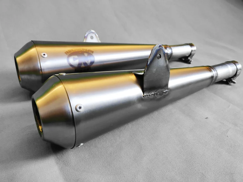 Custom Titan Megaphon Schalldämpfer For BMW R (Das Paar)