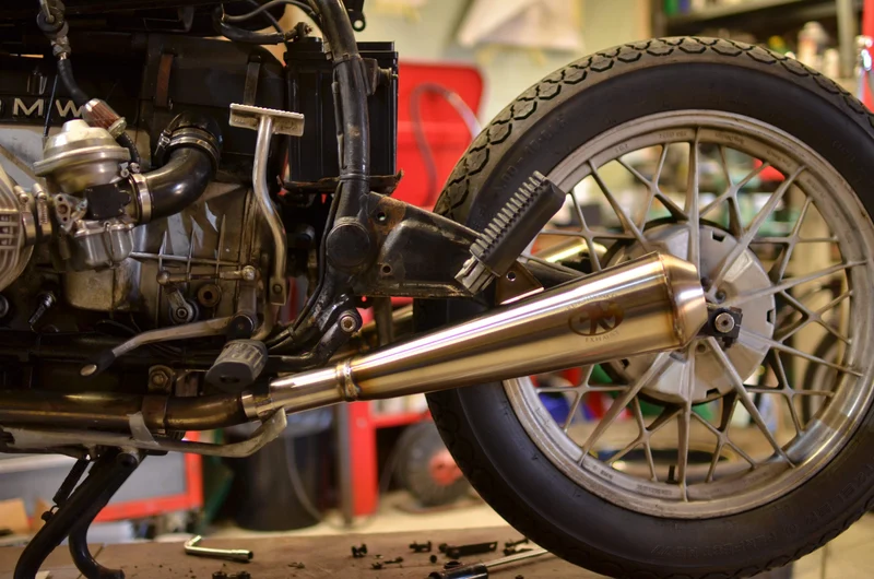 Megaphon-Schalldämpfer aus Edelstahl nach Maß Für BMW R (Das Paar)