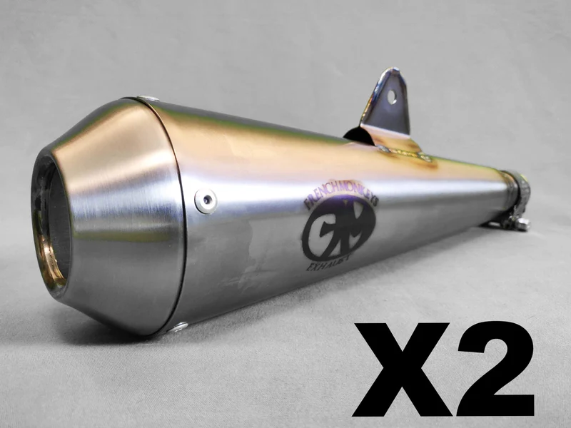 Kundenspezifischer Universal Titanium Megaphon Schalldämpfer (Paar)
