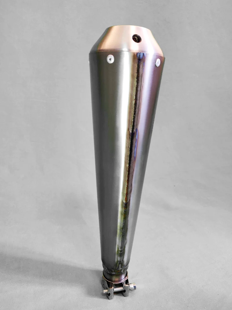 Kundenspezifischer Universal Titanium Megaphon Schalldämpfer (Paar)