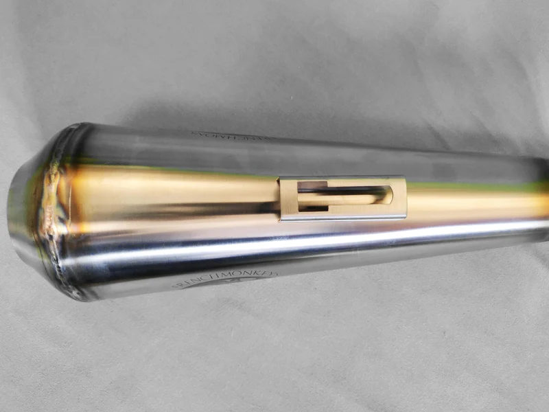 Kundenspezifischer Universal Titanium Megaphon Schalldämpfer (Paar)