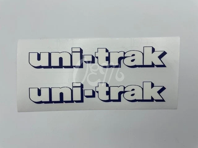 Kawasaki KX60/KX80/KDX80/KLR650, 1983-1988 Swing Arm Stickers "UNI-TRAK" P/N 56018-1362 or 56018-1904