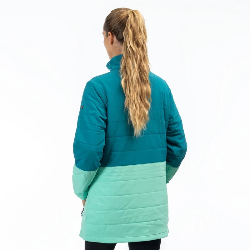 Klim Women's Soteria Insulated Pullover MD Deep Lagoon - Electric Green