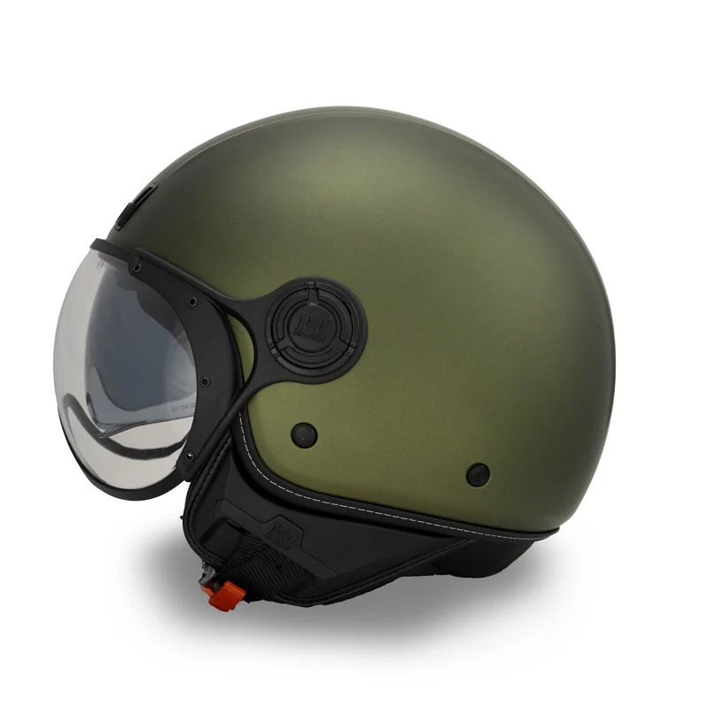 Casco JET A-Ventura Verde Oliva Monocromo di MM Independent