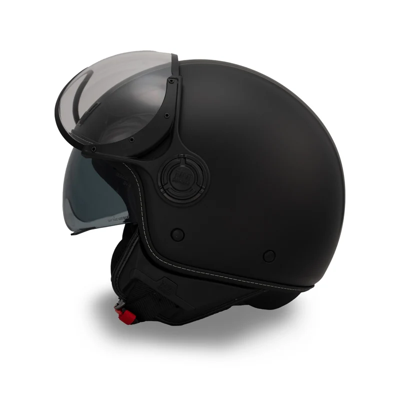 Casco jet A-Ventura nero Monocromo MM Independent
