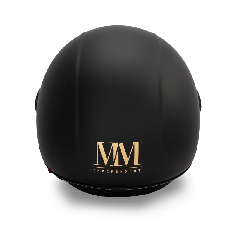 Casco jet A-Ventura nero Monocromo MM Independent