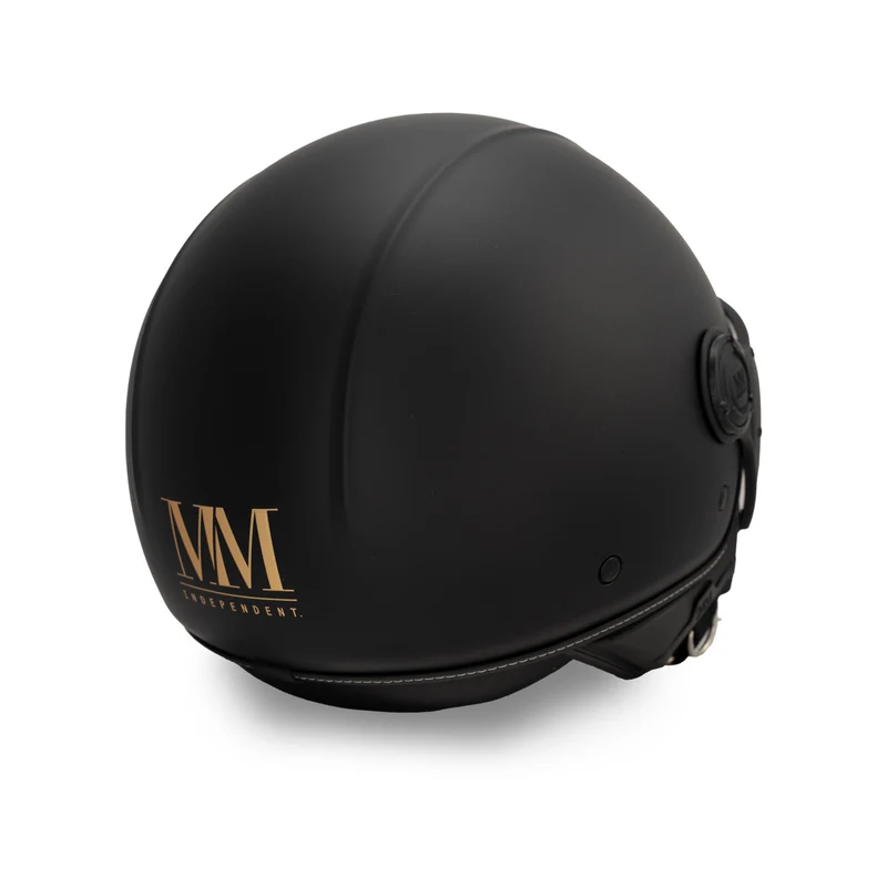 Casco jet A-Ventura nero Monocromo MM Independent
