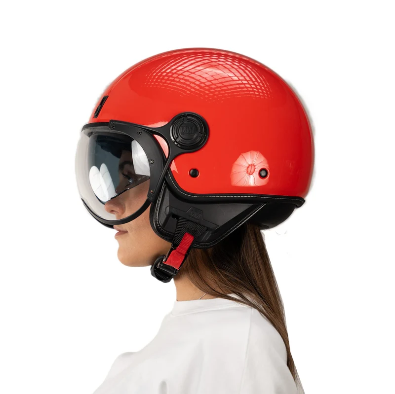 Casco JET A-Ventura Rosso