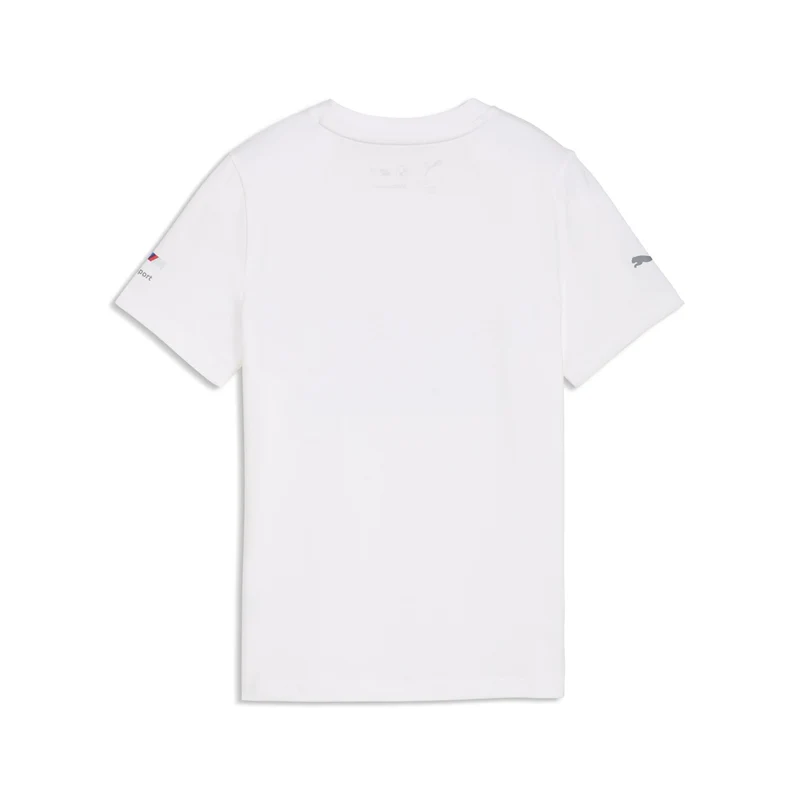BMW M Motorsport Kids Car Graphic T-Shirt, weiß