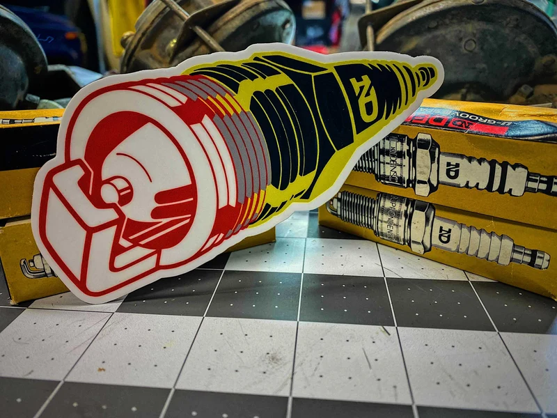 Vintage Denso U-groove Plug Sticker