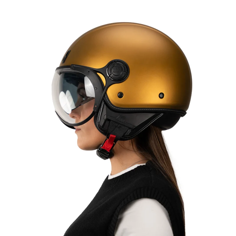 Casco JET A-Ventura Gold Monocromo