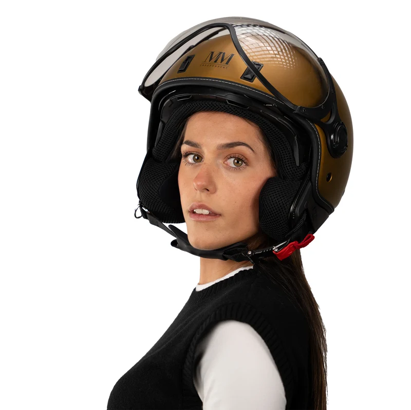 Casco JET A-Ventura Gold Monocromo