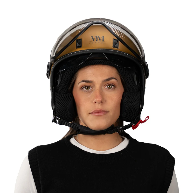 Casco JET A-Ventura Gold Monocromo